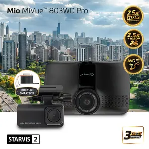Dash Camera Mio MiVue 803WD Pro with 2.5K resolution, 140-degree viewing angle, 2.7-inch display, and built-in Wi-Fi