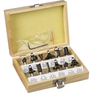 Einhell-KWB router set, 12 pieces (shaft Ø 8mm, in wooden box)