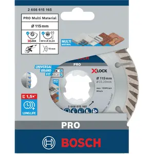 Bosch Powertools PRO diamond cutting disc X-LOCK MultiMaterial, Ř 125 mm (2 pieces, bore 22.23 mm)