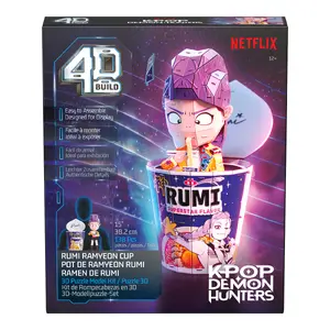 Spinmaster 4D Build KPop Demon Hunters Rumi в чашке рамена 3D пазл коллекционная модель 138 деталей возраст 12+