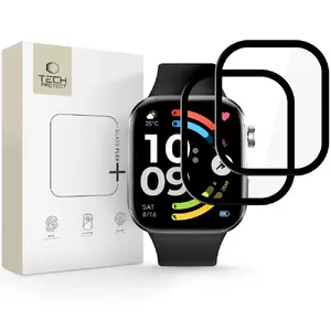 Tech-Protect Hybrid Glass Screen Protector for Redmi Watch 6 Black 0.28mm 7H Ceramic Coating 2 pcs.