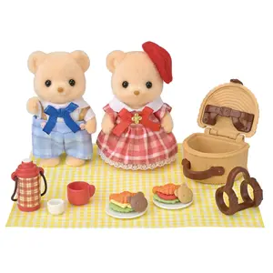 Epoch Sylvanian Families - Biscuit Bears Siblings Picnic Fun