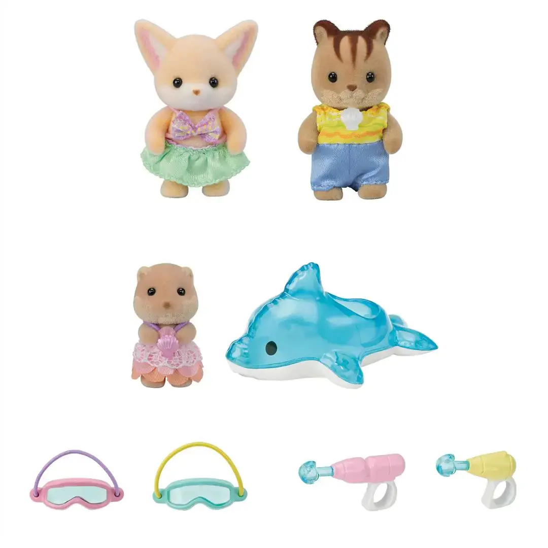 Epoch Sylvanian Families Pool Fun Trio Figūriņu komplekts Photo 3