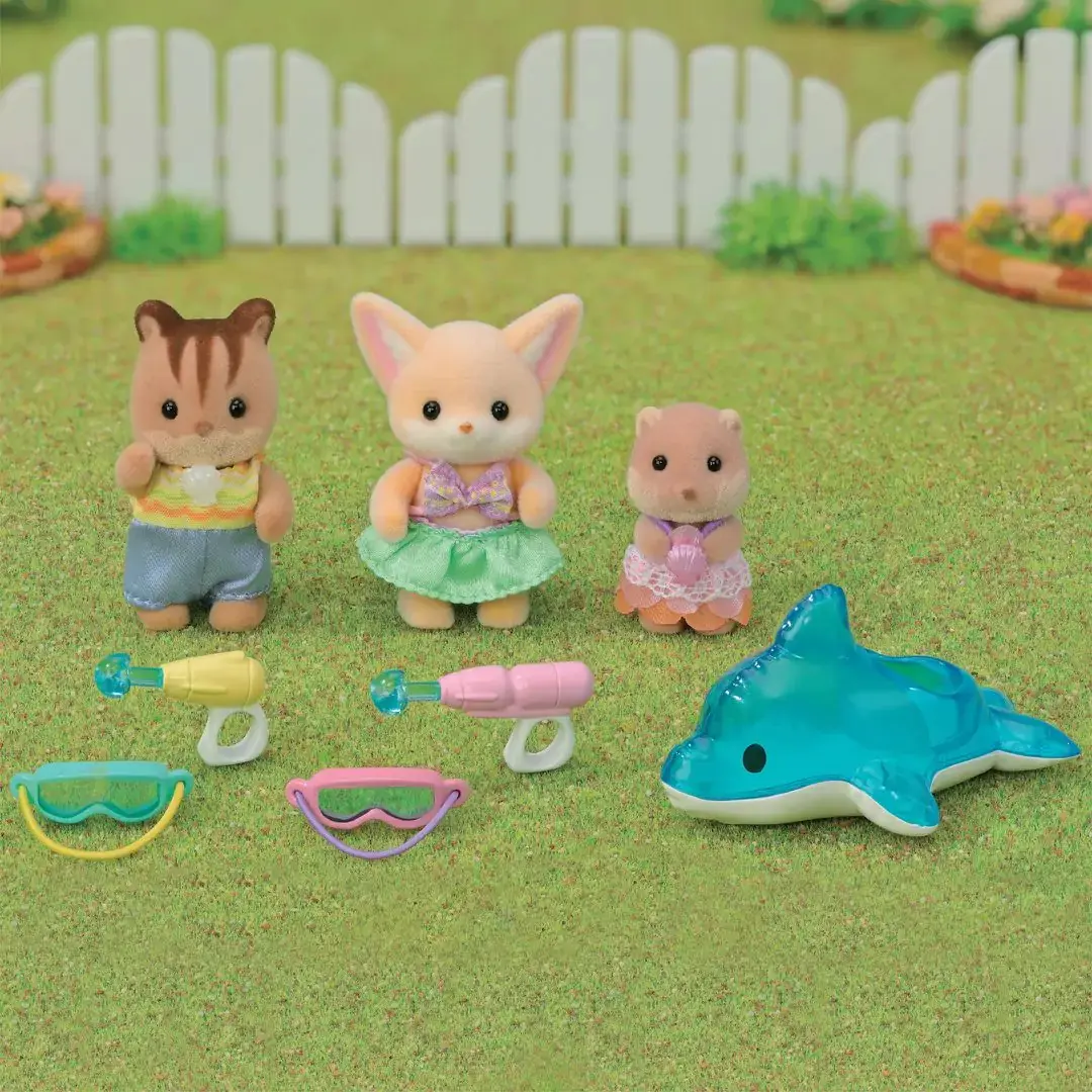 Epoch Sylvanian Families Pool Fun Trio Figūriņu komplekts Photo 4