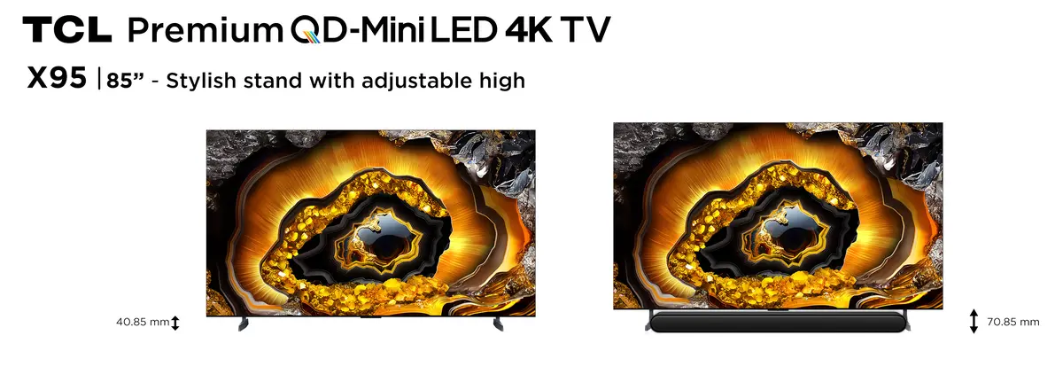 TCL X95 85X955 4K QD-Mini LED Google TV televizors Photo 16