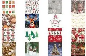 Papstar It looks like Christmas printed Christmas motif napkins 330 x 330 mm 1/4 fold 3-ply