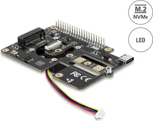 Delock Adapter 62145 for Raspberry Pi 5 to M.2 NVMe Key M Slot