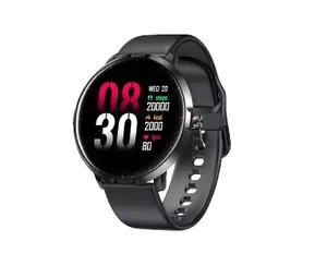 Смарт-часы Emporia IOMI IO-SMW20-B 3.3 см 1.3 дюйма Цифровой Сенсорный экран Черный металл Силиконовый ремешок