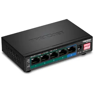 Trendnet TPE-TG51G 5-Port Gigabit Ethernet PoE Network Switch with 10 Gbit/s Switching Capacity and Wall Mount Support
