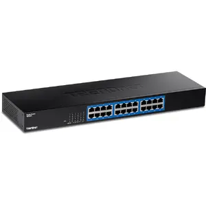 Trendnet TEG-S25 Network Switch with 24 Gigabit Ethernet RJ-45 Ports, 48 Gbit/s Switching Capacity, Rack Mountable, Black