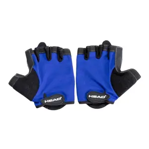 PLUS HEAD HA105-L Fingerless Gloves for Cycling and Weightlifting in Black and Blue Size L