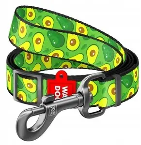 Waudog Adjustable Nylon Dog Leash 15mm 152-183cm Avocado