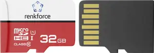 Renkforce RF-mSDC-32GB 32 GB microSDHC Memory Card with SD Adapter UHS-I Class 10