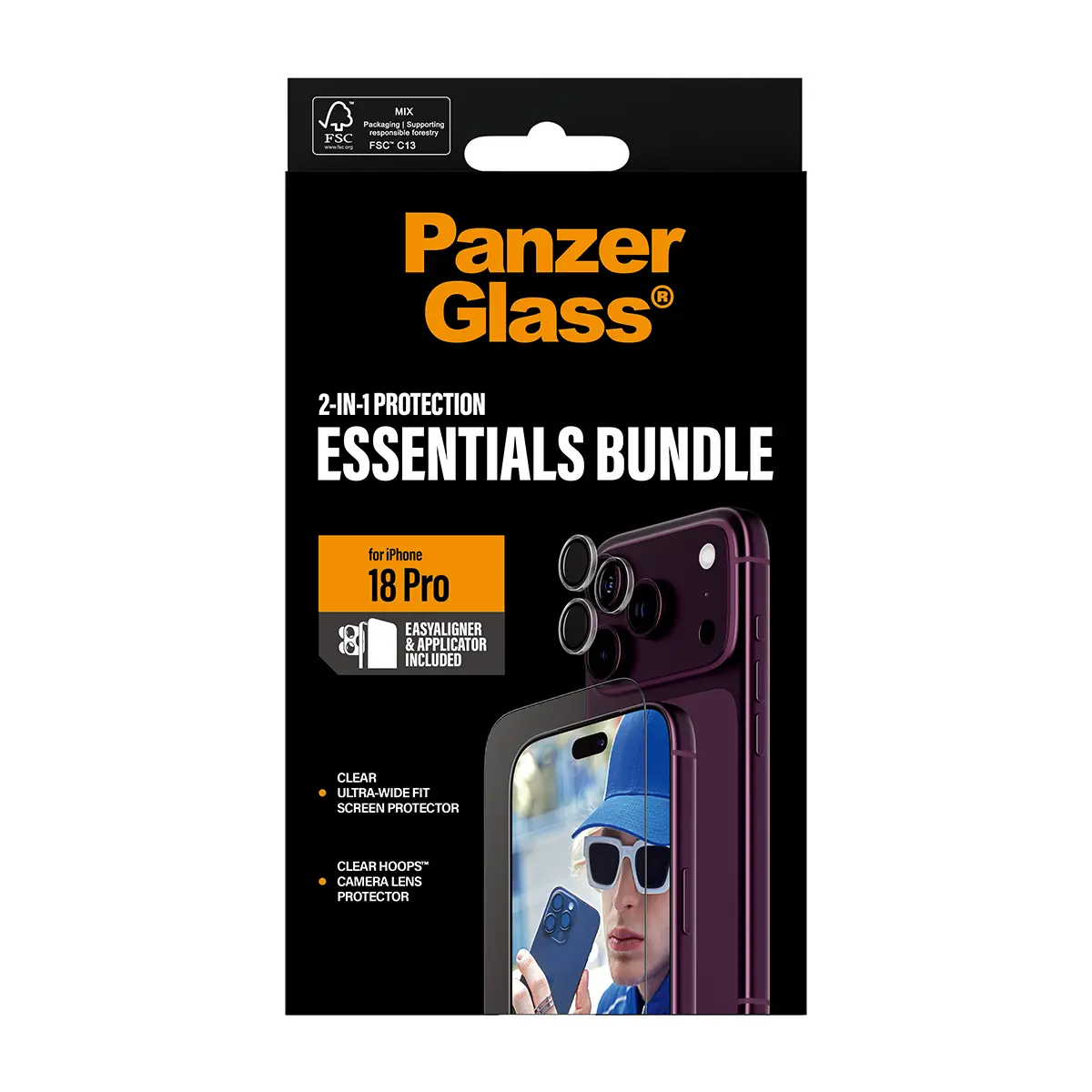 PanzerGlass 2-in-1 Essentials Bundle priekš iPhone 18 Pro Photo 3