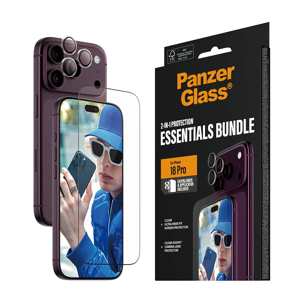 PanzerGlass 2-in-1 Essentials Bundle priekš iPhone 18 Pro Photo 6