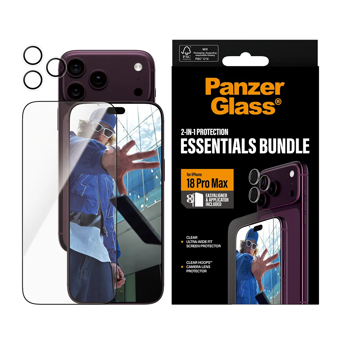 PanzerGlass 2-in-1 Essentials komplekts iPhone 18 Pro Max Photo 2