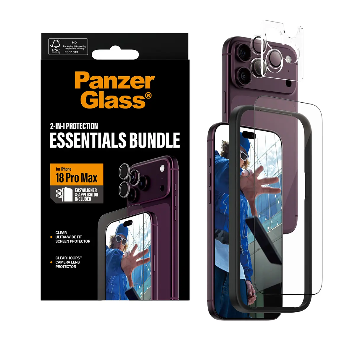 PanzerGlass 2-in-1 Essentials komplekts iPhone 18 Pro Max Photo 5