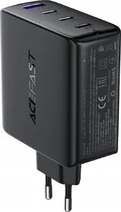 Acefast A94 GaN2 Wall Charger with 1x USB-A and 3x USB-C Ports Power Delivery 100W Black