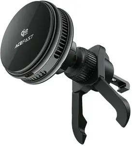 Acefast D66 Magnetic Air Vent Car Mount with Qi2 25W Wireless Charging and Cooling - Black