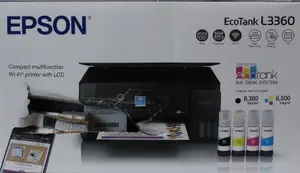 Epson EcoTank L3360 Colour Inkjet Multifunction Printer A4 Wi-Fi Black