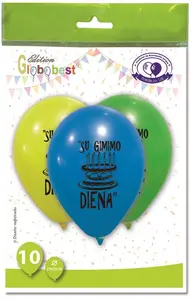 GLOBOLANDIA Ovālie gaisa baloni Modelis 5208-LIT Iepakojumā 1 tilpums 10 gabali