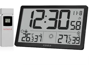 Bresser KIENZLE Jumbo NEO LCD Настенные часы черные