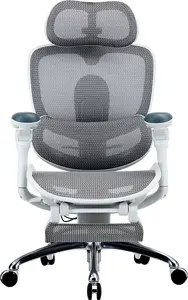 Biroja krēsls Sihoo C300 PRO V2 White ar kāju balstu