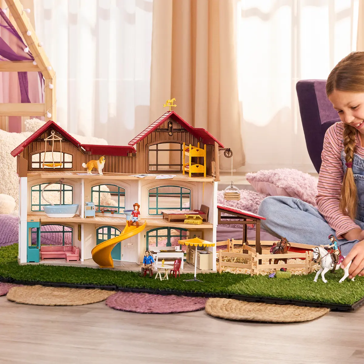 Schleich HORSE CLUB Ezera villa rotaļu komplekts Photo 7