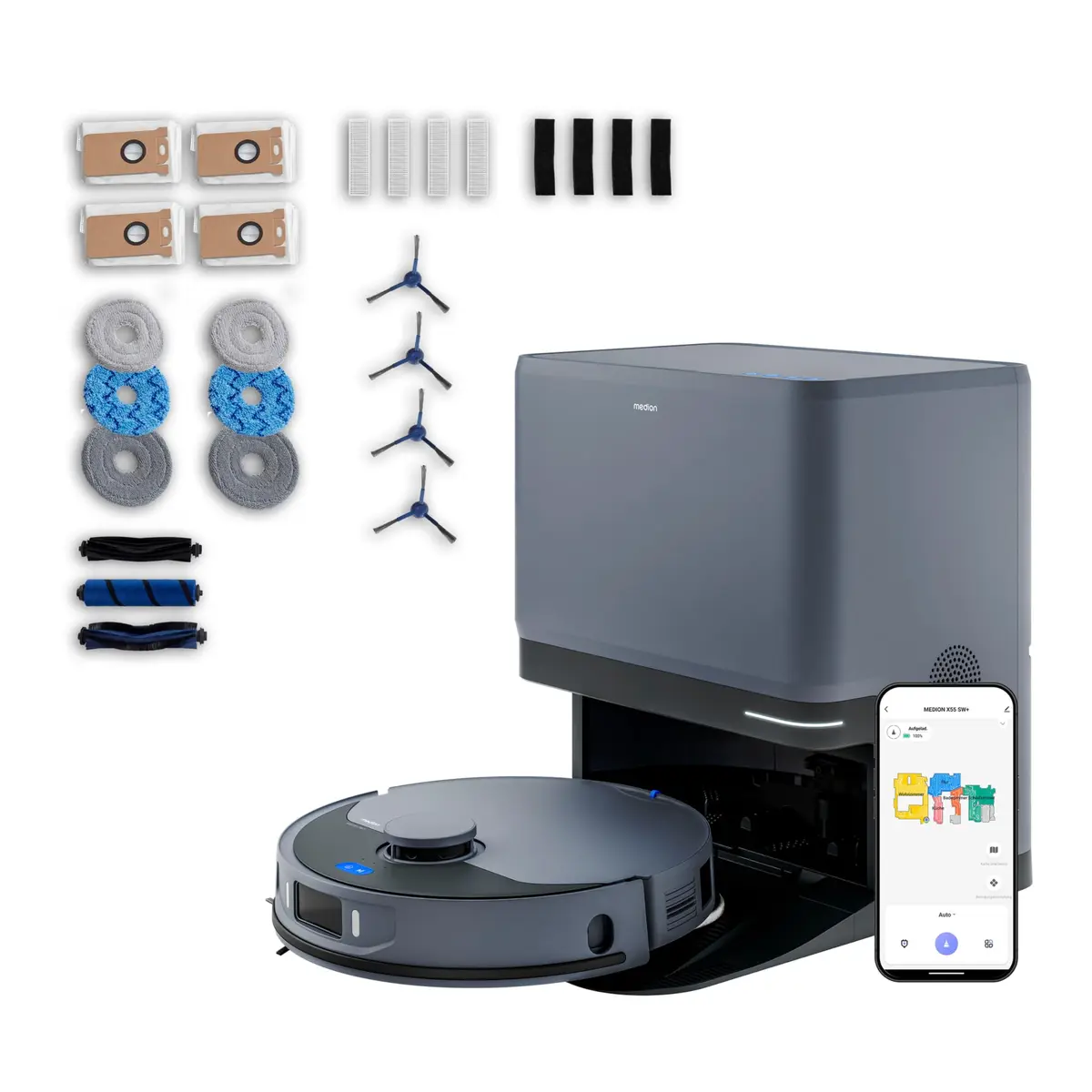 MEDION MD12039 X55SW+ Pro 3-in-1 putekļu