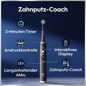 Oral-B iO Series 6 Black Lava Luxe Edition elektriskā zobu birste ar ceļojumu futrāli
