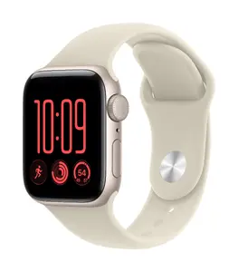 Apple Watch SE 3rd Generation Smartwatch GPS 40mm Starlight Aluminium Case with Sand Sport Band S/M OLED Display 64GB