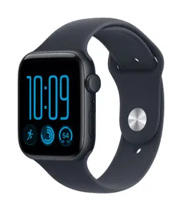 Apple Watch SE 3rd Generation GPS Smartwatch 44mm Midnight Aluminum Case with Navy Blue Sport Band S/M OLED 64GB watchOS