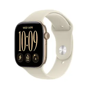 Apple Watch Series 12 GPS Smartwatch 46mm Light Gold Aluminium Case Sand Sport Band S/M OLED 64GB watchOS 27