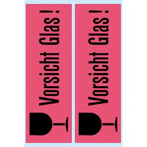 Herma 5739 Rectangle Permanent Self-Adhesive Labels in Black and Pink 39x118 mm 10-Pack