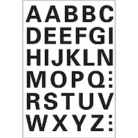 Herma 4163 Self-Adhesive Letters 15mm A-Z Weatherproof Film Black 1 Sheet