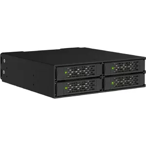 Icy Dock ToughArmor MB699V5P-B mobilais plaukts ārējam 5.25 collu nodalījumam NVMe U.2 un U.3 nomaināmiem diskiem melns