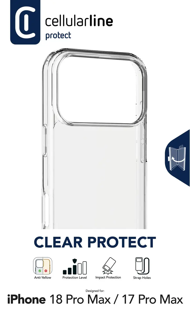 Чехол Cellularline Clear Protect для iPhone 17/18 Pro Max Photo 9