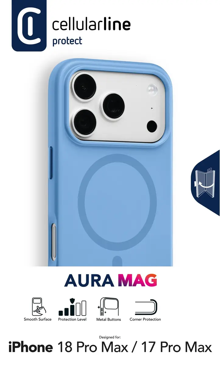 Cellularline Aura Mag vāciņš iPhone 18 Pro Max Zils Photo 6