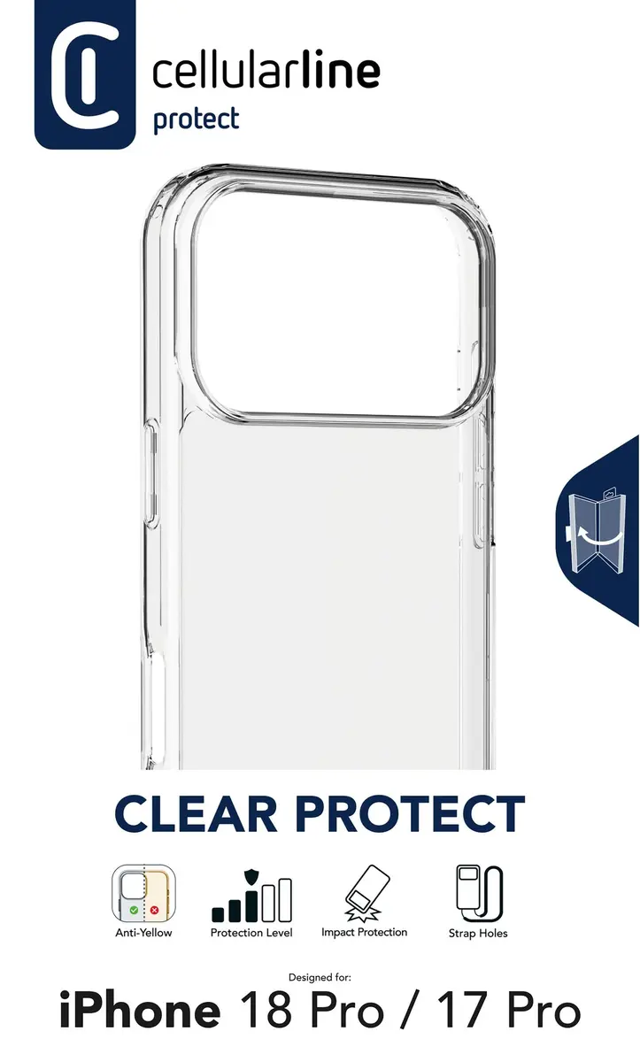 Чехол Cellularline Clear Protect для iPhone 17 Pro / 18 Pro Photo 9