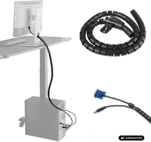 Kabeļu organizators Maclean MCTV-898 Melns 15 mm x 1000 mm