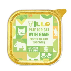 Tillo Wet Cat Food Paté with Game 100g