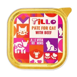 Tillo TILLO Wet Cat Food Beef Pate 100g