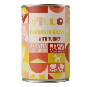 Tillo Kawałki w sosie z indykiem wet dog food 415g with turkey chunks in sauce