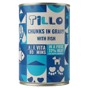 Tillo Wet Dog Food Pieces in Sauce with Fish 415g