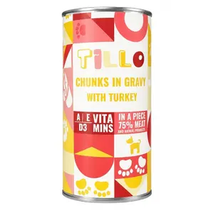 Tillo Wet Dog Food Pieces in Sauce with Turkey 1250g