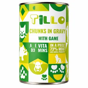 Tillo Wet Dog Food Pieces in Sauce with Game 1250g