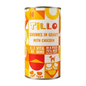 Tillo Wet Dog Food Pieces in Sauce with Chicken 1250g