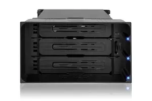 Icy Dock MB830SP-B HDD Enclosure Black 3.5" for 3 Drives SAS Serial ATA 6 Gbit/s Hot-swap