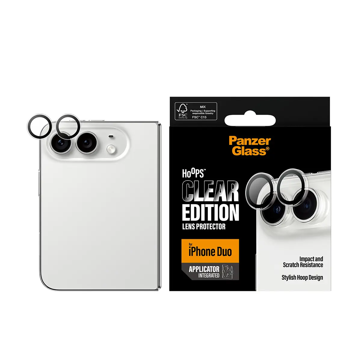 PanzerGlass Hoops kameras aizsargs Transparent iPhone Duo Photo 4