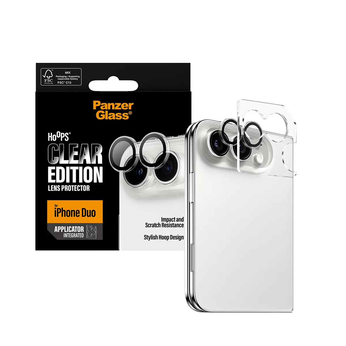 PanzerGlass Hoops kameras aizsargs Transparent iPhone Duo Photo 7